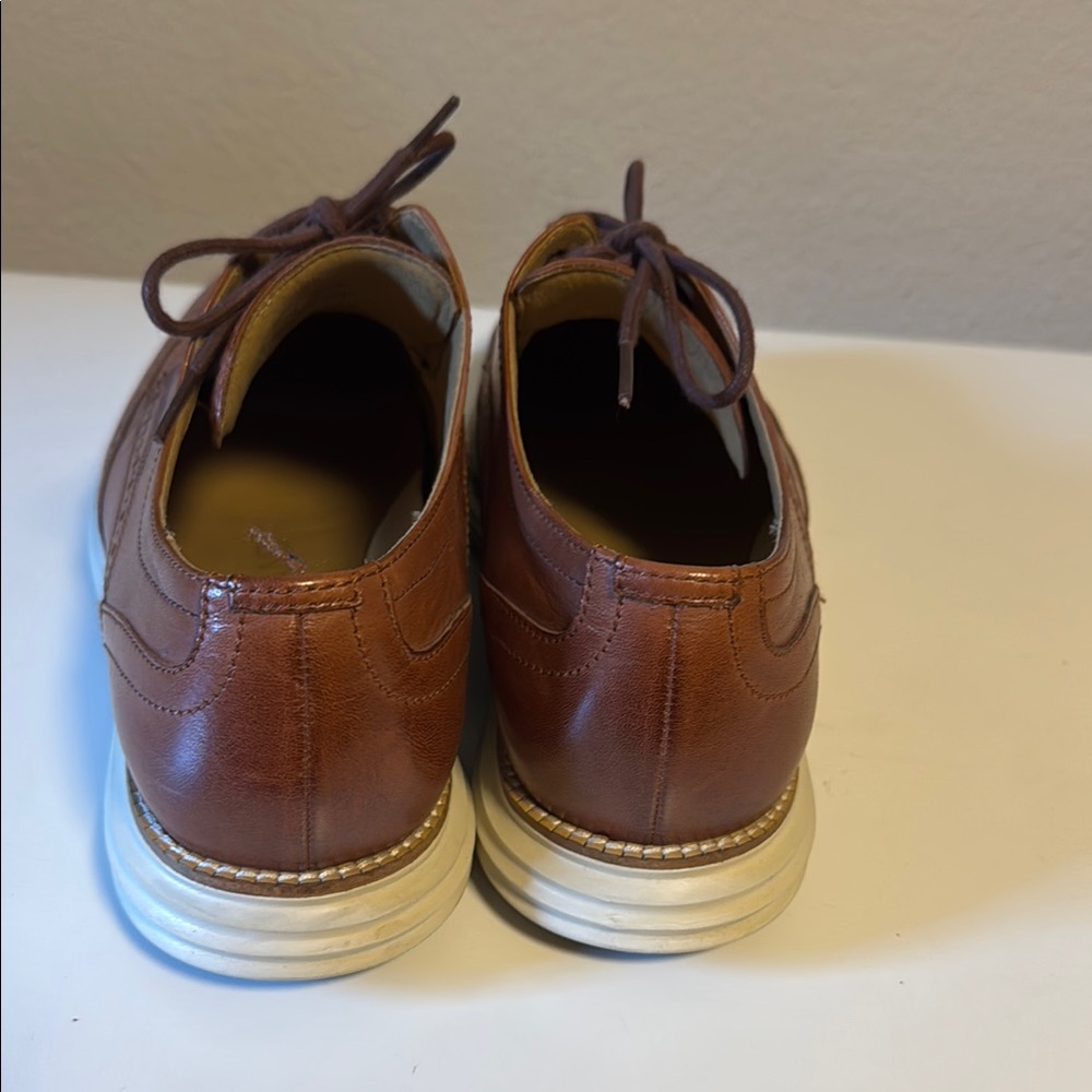 Men's ØriginalGrand Wingtip Oxfords Dress Shoes Cole Hann 11.5 Wide (worn twice) - Picture 5 of 12